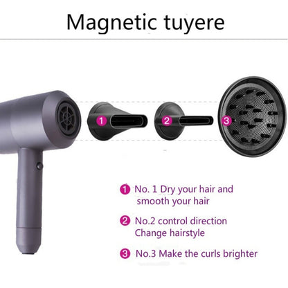 Household High-power Silent  Blow Dryer,Constant Temperature Hot and Cold Negative Ion Hair Drier, EU Plug - Hair Trimmer by buy2fix | Online Shopping UK | buy2fix