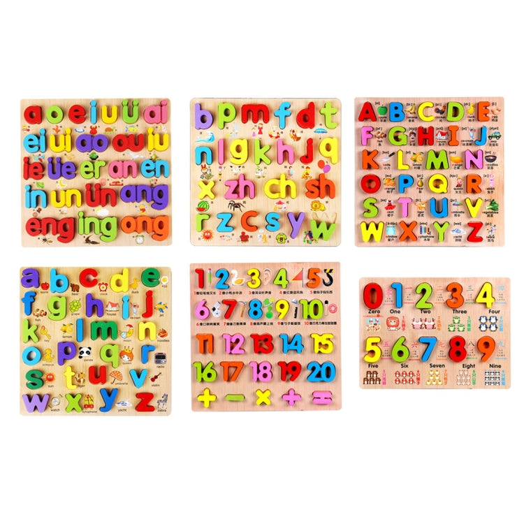 Baby Kids Wooden Puzzles Toys Educational Jigsaw Board Puzzle Toys Cognitive Plate(Capital Letter) - DIY Developmental Toys by buy2fix | Online Shopping UK | buy2fix