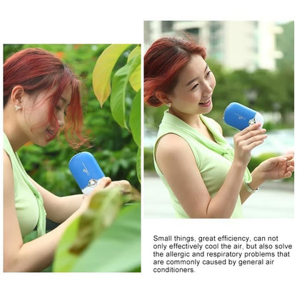 Portable Mini USB Charging Air Conditioner Refrigerating Handheld Small Fan (Blue) - Consumer Electronics by buy2fix | Online Shopping UK | buy2fix