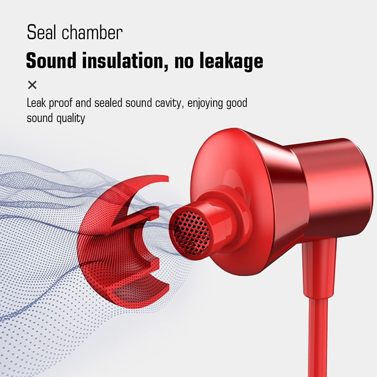Original Lenovo HF130 High Sound Quality Noise Cancelling In-Ear Wired Control Earphone(Red) - In Ear Wired Earphone by Lenovo | Online Shopping UK | buy2fix