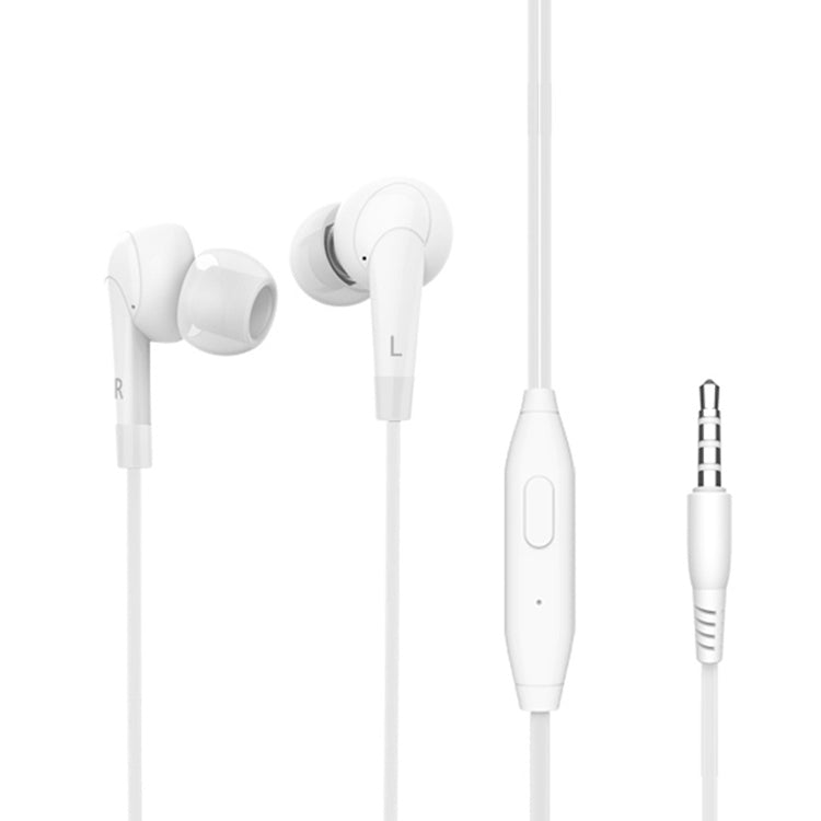Langsdom MJ62 1.2m Wired In Ear 3.5mm Interface Stereo Earphones with Mic (White) - In Ear Wired Earphone by Langsdom | Online Shopping UK | buy2fix