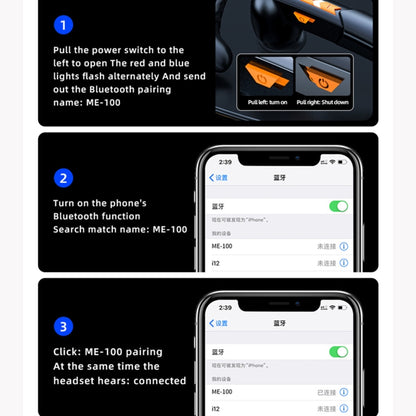 ME-100 TWS Business Rotating Universal True Stereo 5.0 Version Hanging Ear In-Ear Bluetooth Headset(Black) - Bluetooth Earphone by buy2fix | Online Shopping UK | buy2fix