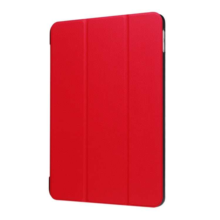 For iPad 9.7 (2018) & iPad 9.7 (2017) Custer Texture Horizontal Flip Leather Case with Three-folding Holder & Sleep / Wake-up Function(Red) - iPad 9.7 (2018) & (2017) Cases by buy2fix | Online Shopping UK | buy2fix