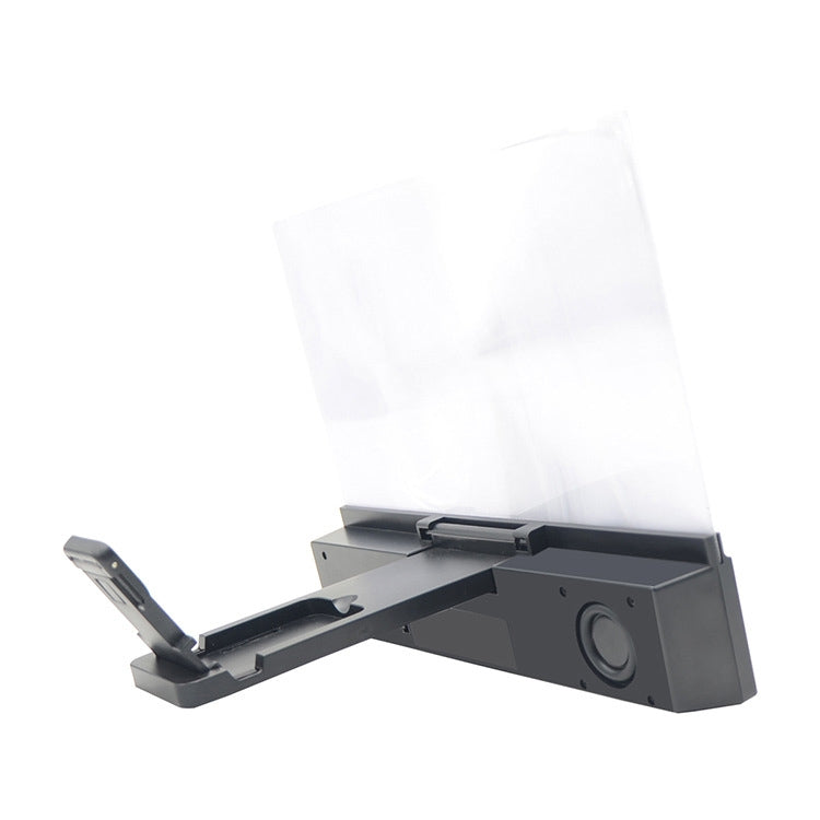 L2 12.0 Inch Universal Foldable Mobile Phone Screen Magnifier with Bluetooth Speaker, without Lazy Bracket, Size: 18.5x16.5x2cm(Black) - Screen Magnifier by buy2fix | Online Shopping UK | buy2fix
