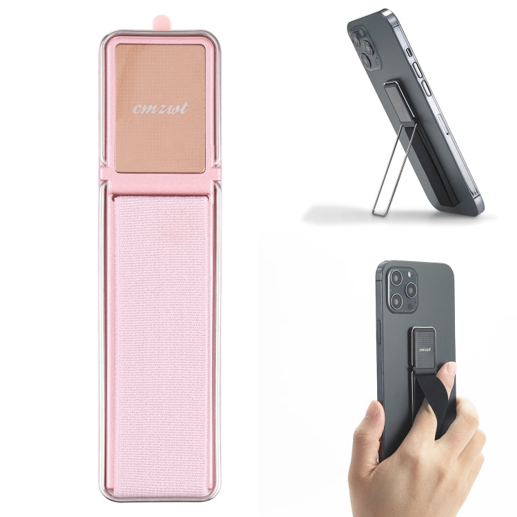 cmzwt CPS-030 Adjustable Folding Magnetic Mobile Phone Holder Bracket with Grip (Rose Gold) - Hand-Sticking Bracket by buy2fix | Online Shopping UK | buy2fix