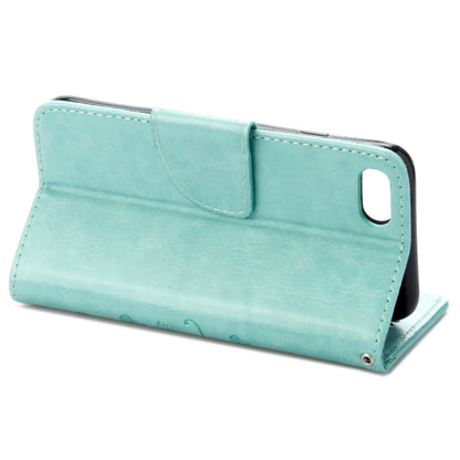 For  iPhone 8 & 7  Pressed Flowers Horizontal Flip Leather Case with Holder & Card Slots & Wallet(Green) - Apple Accessories by buy2fix | Online Shopping UK | buy2fix