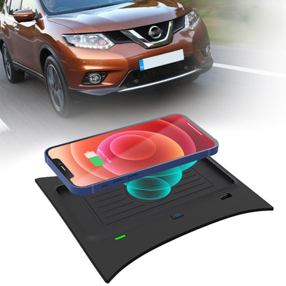 Car Fast Charging Wireless Charger for Nissan X-Trail 2014-2021 / Qashqai 2016-2018, Left Driving(Black) - In Car by buy2fix | Online Shopping UK | buy2fix