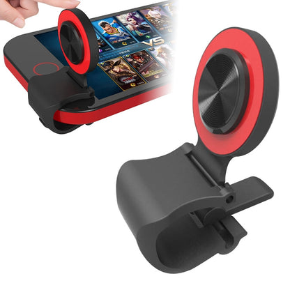 A9 Direct Mobile Clip Games Joystick Artifact Hand Travel Button Sucker with Ring Holder for iPhone, Android Phone, Tablet(Red) - Handle Shooter by buy2fix | Online Shopping UK | buy2fix