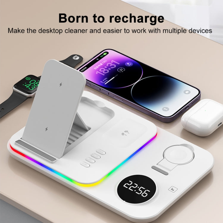 30W 4 in 1 Multifunctional Wireless Charger (White) - Wireless Charger by buy2fix | Online Shopping UK | buy2fix