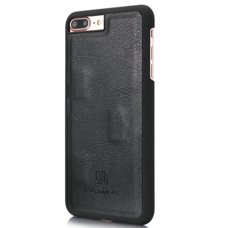 DG.MING for iPhone 8 Plus & iPhone 7 Plus Crazy Horse Texture Horizontal Flip Detachable Magnetic Protective Case with Holder & Card Slots & Wallet(Black) - More iPhone Cases by DG.MING | Online Shopping UK | buy2fix