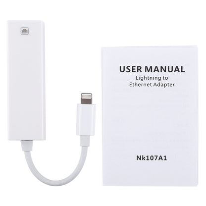 NK107A1 8 Pin to RJ45 Ethernet LAN Network Adapter Cable for iPhone / iPad Series, Total Length: 16cm(White) - Converter & Adapter by buy2fix | Online Shopping UK | buy2fix