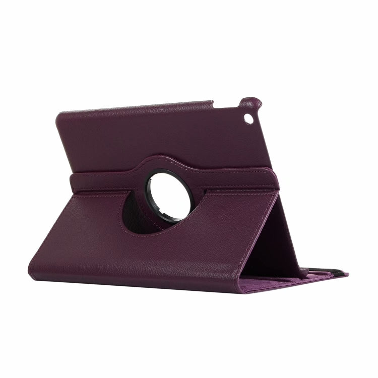 For iPad 10.2 / iPad Air 2019 10.5 / iPad 10.2 2020 Litchi Texture Horizontal Flip 360 Degrees Rotation Leather Case(Purple) - iPad 10.2 Cases by buy2fix | Online Shopping UK | buy2fix