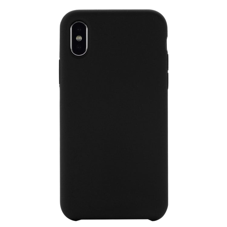 For iPhone XR Four Corners Full Coverage Liquid Silicone Case(Black) - More iPhone Cases by buy2fix | Online Shopping UK | buy2fix