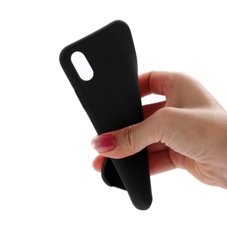 For iPhone XR Four Corners Full Coverage Liquid Silicone Case(Black) - More iPhone Cases by buy2fix | Online Shopping UK | buy2fix