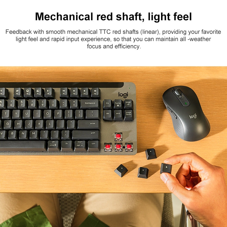 Logitech K855 Wireless Bluetooth Dual Mode Silent Mechanical Keyboard (White) - Wireless Keyboard by Logitech | Online Shopping UK | buy2fix