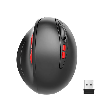HXSJ T33 2.4GHz Ergonomic Optical Wireless Notebook PC Mouse (Black) - Wireless Mice by HXSJ | Online Shopping UK | buy2fix