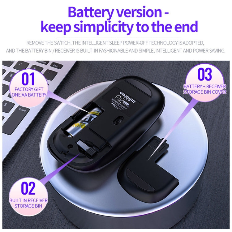 YINDIAO A2 2.4GHz 1600DPI 3-modes Adjustable Wireless Silent Mouse, Battery Powered(Rose Gold) - Computer & Networking by YINDIAO | Online Shopping UK | buy2fix