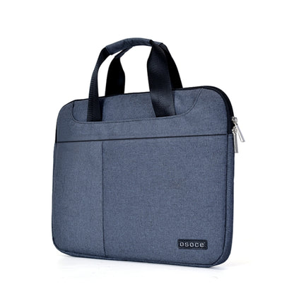 OSOCE S63 Breathable Wear-resistant Shoulder Handheld Zipper Laptop Bag For 15 inch and Below Macbook, Samsung, Lenovo, Sony, DELL Alienware, CHUWI, ASUS, HP (Blue) - 15 inch by OSOCE | Online Shopping UK | buy2fix