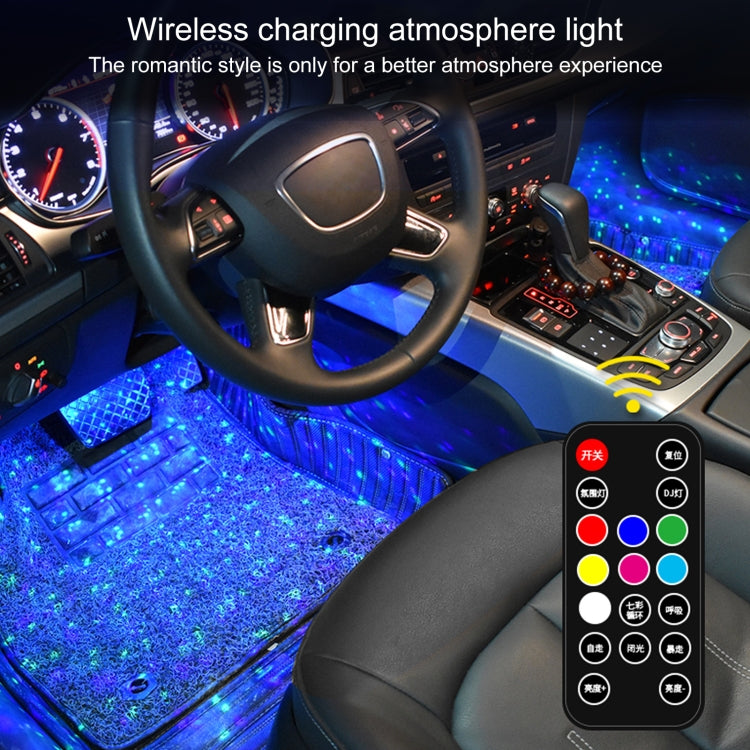 D88-S LED Smart Sensor Wireless Car USB Rechargeable Gypsophila Music Atmosphere Light - In Car by buy2fix | Online Shopping UK | buy2fix