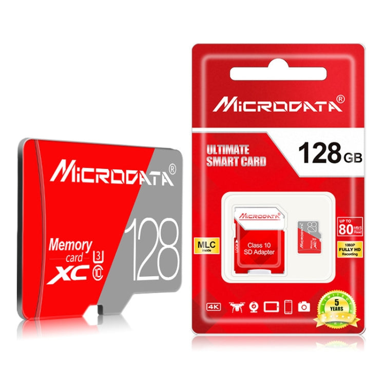 MICRODATA 128GB Class10 Red and Grey TF(Micro SD) Memory Card - Micro SD Card by MiCRODATA | Online Shopping UK | buy2fix