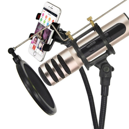 BGN-C7 Condenser Microphone Dual Mobile Phone Karaoke Live Singing Microphone Built-in Sound Card(Gold) - Consumer Electronics by buy2fix | Online Shopping UK | buy2fix