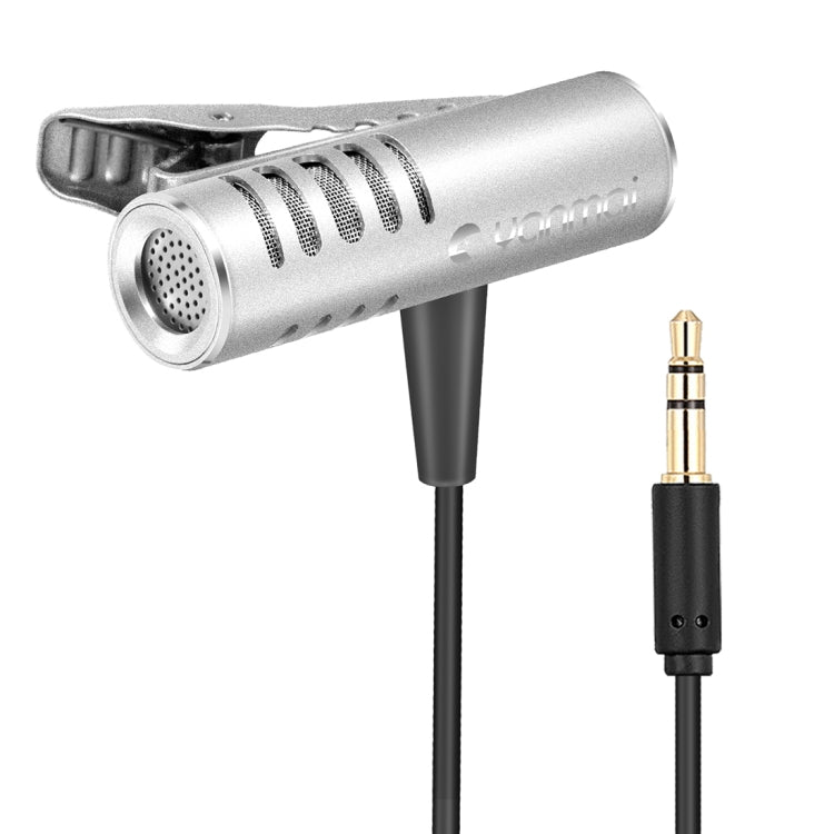 Yanmai R933 Professional Clip-on Lapel Mic Lavalier Omni-directional Double Condenser Microphone Silver, For Live Broadcast, Show, KTV, etc - Consumer Electronics by Yanmai | Online Shopping UK | buy2fix