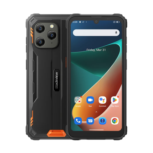 Blackview BV5300 Pro Rugged Phone, 4GB+64GB, IP68/IP69K/MIL-STD-810H, Face Unlock, 6580mAh Battery, 6.1 inch Android 12 MTK6765 Helio P35 Octa Core up to 2.3GHz, Network: 4G, OTG, NFC, Dual SIM(Orange) - Blackview by Blackview | Online Shopping UK | buy2fix