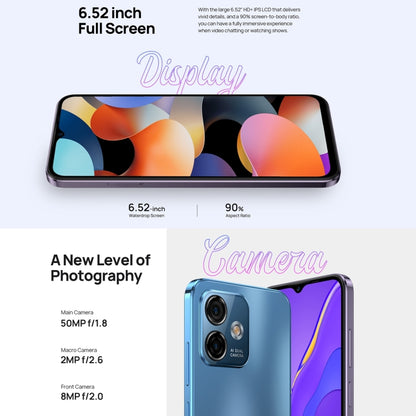 [HK Warehouse] Ulefone Note 16 Pro, 4GB+128GB, Dual Back Cameras, Face ID & Side Fingerprint Identification, 4400mAh Battery, 6.52 inch Android 13 Unisoc T606 Octa Core up to 1.6GHz, Network: 4G, Dual SIM, OTG (Purple) - Ulefone by Ulefone | Online Shopping UK | buy2fix