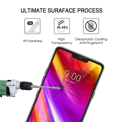 0.26mm 9H 2.5D Tempered Glass Film for LG G7 ThinQ(Black) - Mobile Accessories by buy2fix | Online Shopping UK | buy2fix