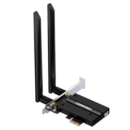 COMFAST CF-AX181 PRO 3000Mbps Tri-band + Bluetooth 5.2 Wireless WiFi6E PCI-E Network Card with Heat Sink - USB Network Adapter by COMFAST | Online Shopping UK | buy2fix