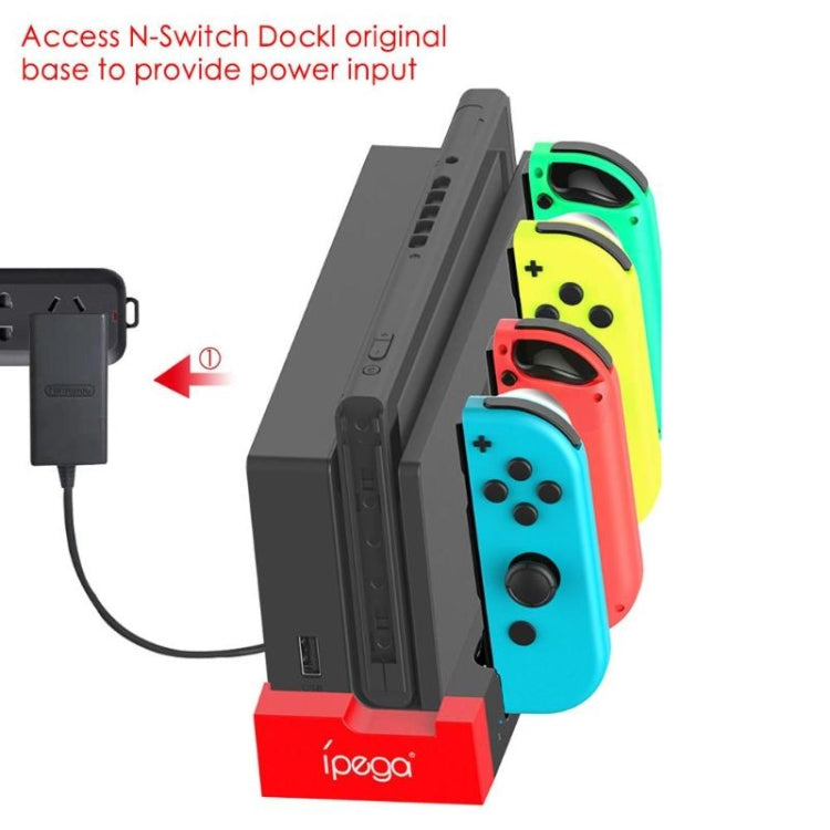 iPega PG-9186 Game Controller Charger Charging Dock Stand Station Holder with Indicator for Nintendo Switch Joy-Con - Charger & Power by ipega | Online Shopping UK | buy2fix