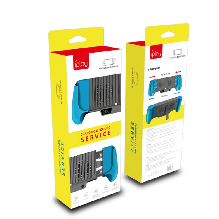 IPLAY Host Charging Grips Stand Shell Cooling Fan for Switch Lite(Blue) - Charger & Power by iplay | Online Shopping UK | buy2fix