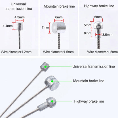 7 in 1 Mushroom Head PVC Brake Cable Tube Set for Road Bike (Green) - Outdoor & Sports by buy2fix | Online Shopping UK | buy2fix