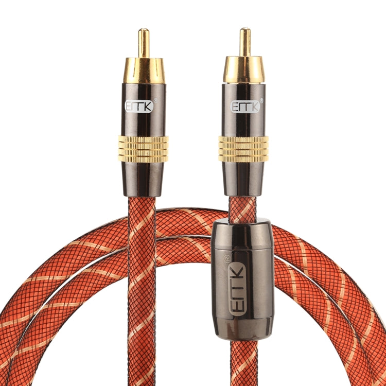 EMK TZ/A 1m OD8.0mm Gold Plated Metal Head RCA to RCA Plug Digital Coaxial Interconnect Cable Audio / Video RCA Cable -  by EMK | Online Shopping UK | buy2fix