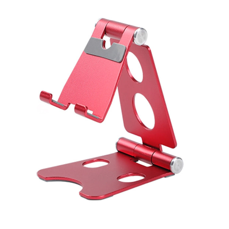 ROOSTAND R2 Aluminum Alloy Mobile Desktop Tablet Bracket Double Folding Lazy Artifact, Size: 6.4x7x9cm(Rose Red) - Desktop Holder by buy2fix | Online Shopping UK | buy2fix