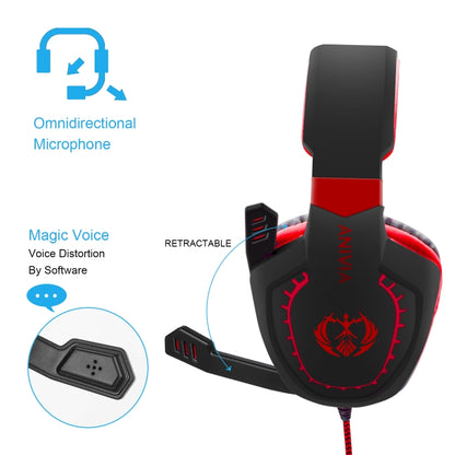 SADES AH-28 3.5mm Plug Wire-controlled Noise Reduction E-sports Gaming Headset with Retractable Microphone, Cable Length: 2m(Black Red) - Multimedia Headset by SADES | Online Shopping UK | buy2fix