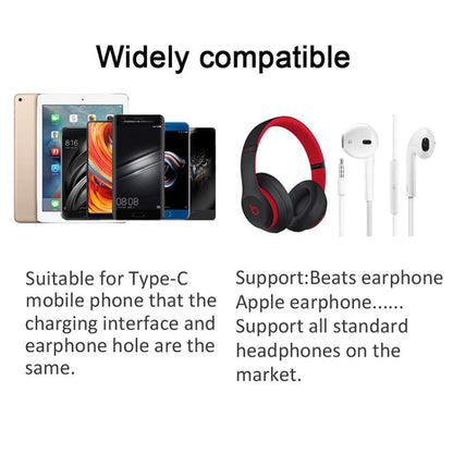 TA14 USB-C / Type-C Male to 3.5mm Audio Female Elbow Earphone Adapter (Grey) - Type-C Adapter by buy2fix | Online Shopping UK | buy2fix