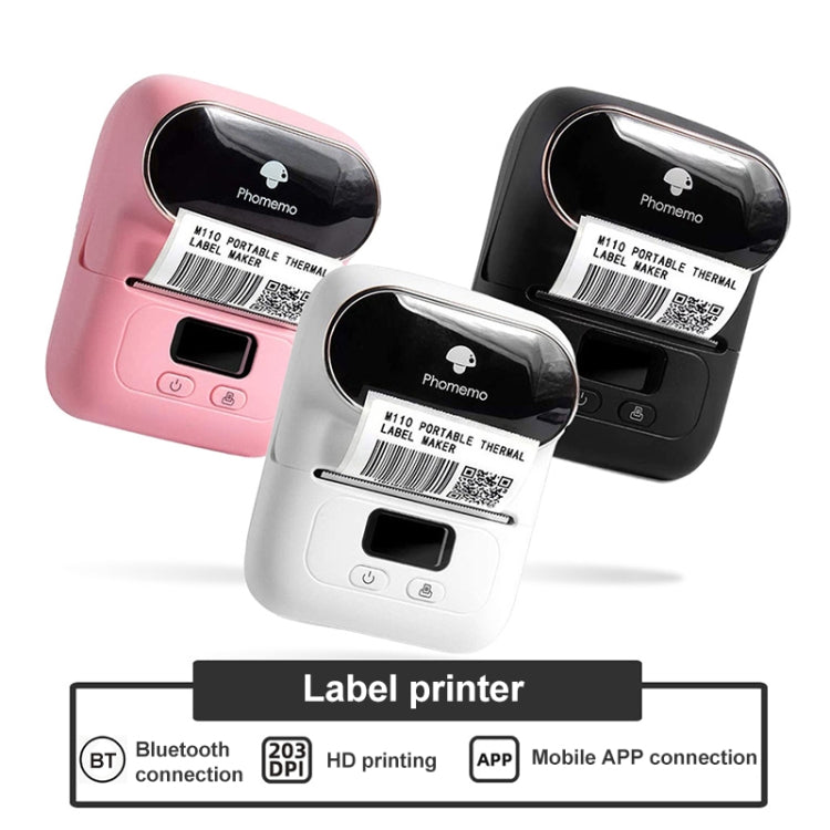 Phomemo M110 Home Handheld Mini Bluetooth Thermal Printer (Pink) - Consumer Electronics by buy2fix | Online Shopping UK | buy2fix