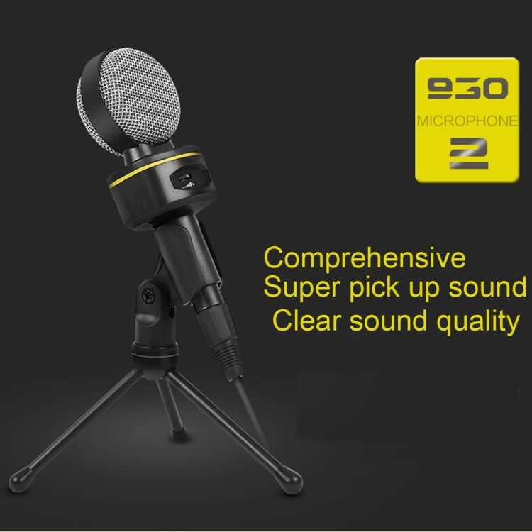 Yanmai SF-930 Professional Condenser Sound Recording Microphone with Tripod Holder, Cable Length: 2.0m, Compatible with PC and Mac for Live Broadcast Show, KTV, etc.(Black) - Consumer Electronics by Yanmai | Online Shopping UK | buy2fix