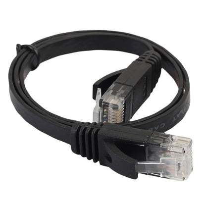 0.5m CAT6 Ultra-thin Flat Ethernet Network LAN Cable, Patch Lead RJ45 (Black) - Lan Cable and Tools by buy2fix | Online Shopping UK | buy2fix