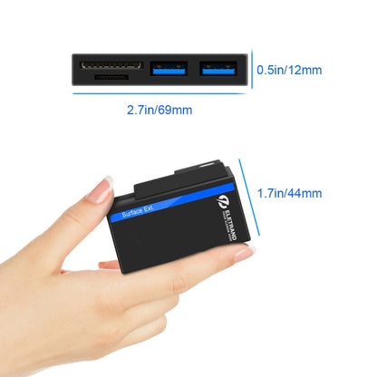 ROCKETEK RT-SGO737 2 USB 3.0 + Micro USB Interface Hub for Microsoft Surface Go, with 2 TF Card & SD Card Slots - USB 3.0 HUB by ROCKETEK | Online Shopping UK | buy2fix