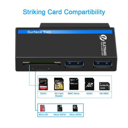 ROCKETEK RT-SGO737 2 USB 3.0 + Micro USB Interface Hub for Microsoft Surface Go, with 2 TF Card & SD Card Slots - USB 3.0 HUB by ROCKETEK | Online Shopping UK | buy2fix