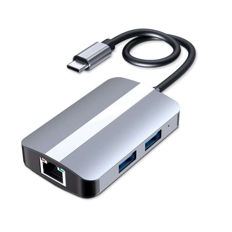 BYL-2112 5 in 1 USB-C / Type-C to USB Multifunctional Docking Station HUB Adapter - Computer & Networking by buy2fix | Online Shopping UK | buy2fix