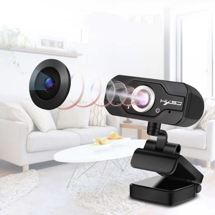 HXSJ S50 30fps 100 Megapixel 720P HD Webcam for Desktop / Laptop / Smart TV, with 10m Sound Absorbing Microphone, Cable Length: 1.4m -  by HXSJ | Online Shopping UK | buy2fix