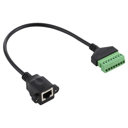 RJ45 Female Plug to 8 Pin Pluggable Terminals Solder-free USB Connector Solderless Connection Adapter Cable, Length: 30cm -  by buy2fix | Online Shopping UK | buy2fix