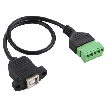 USB Type-B Female Plug to 5 Pin Pluggable Terminals Solder-free USB Connector Solderless Connection Adapter Cable, Length: 30cm -  by buy2fix | Online Shopping UK | buy2fix