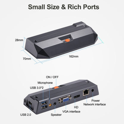 R1pro Windows and Linux System Mini PC, Quad Core 1.5GHz, RAM: 1GB, ROM: 8GB, Support WiFi - Computer & Networking by buy2fix | Online Shopping UK | buy2fix