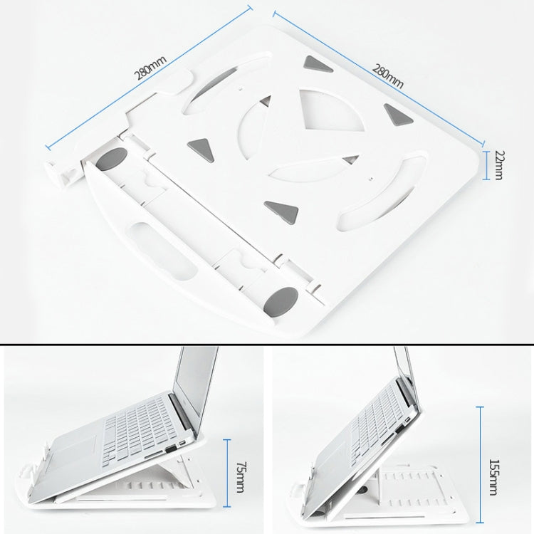 General-purpose Increased Heat Dissipation For Laptops Holder, Style: with Mobile Phone Holder with Rotation (Black) - Computer & Networking by buy2fix | Online Shopping UK | buy2fix