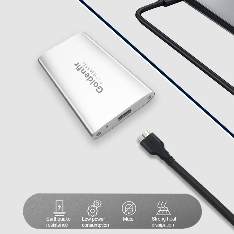 Goldenfir NGFF to Micro USB 3.0 Portable Solid State Drive, Capacity: 512GB(Silver) - Computer & Networking by Goldenfir | Online Shopping UK | buy2fix