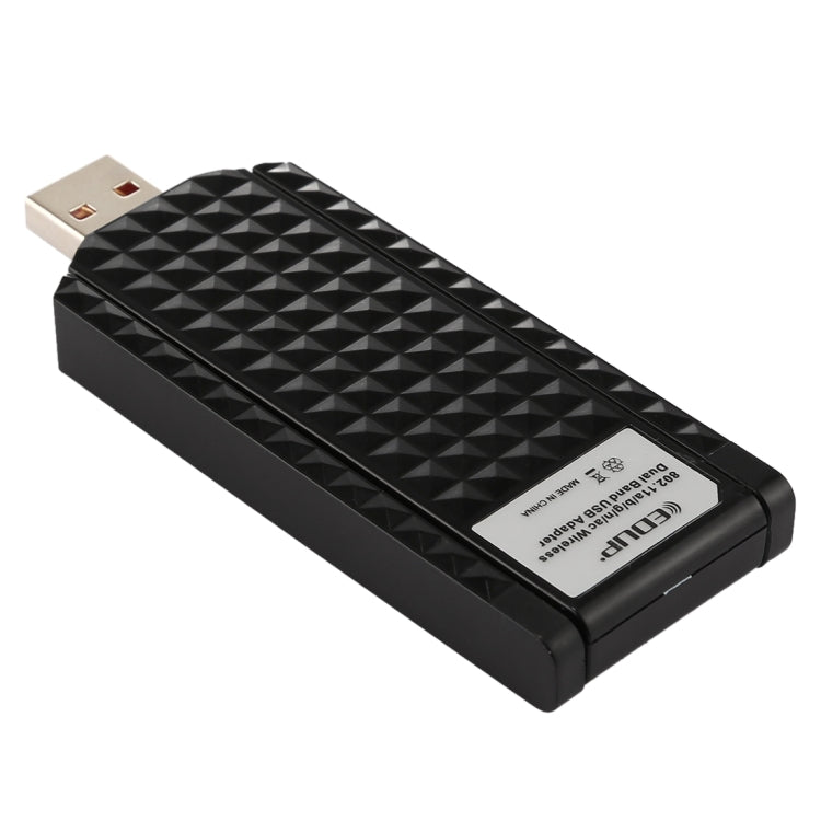 EDUP EP-AC1625 600Mbps 2.4G / 5.8GHz Dual Band Wireless 11AC USB 2.0 Adapter Network Card with 2 Antennas for Laptop / PC(Black) -  by EDUP | Online Shopping UK | buy2fix